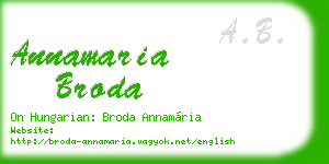 annamaria broda business card